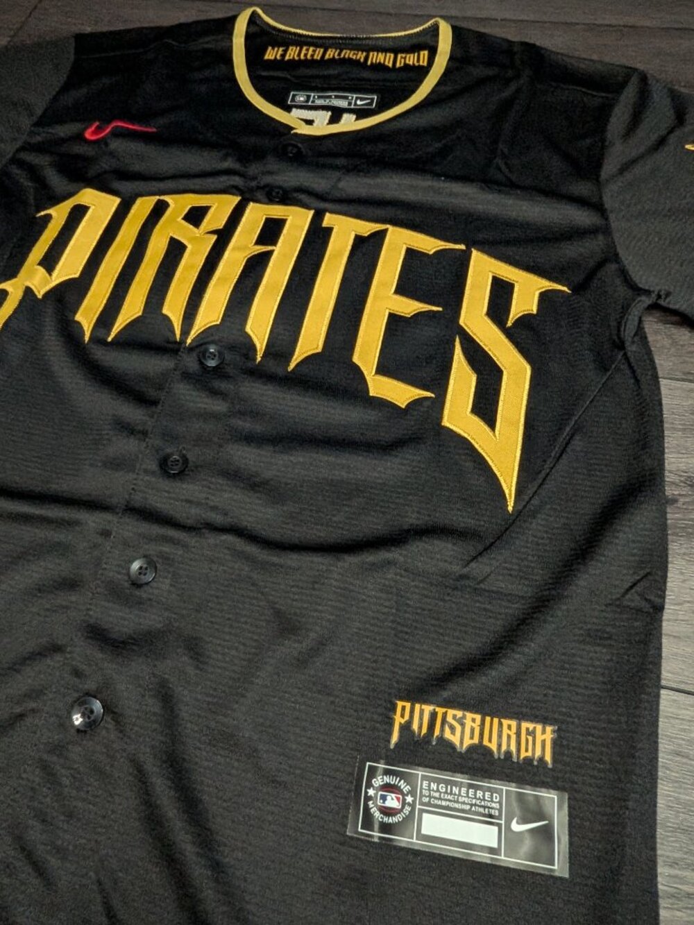 Konnor Griffin #6 Pittsburgh Pirates 2026 City Connect Baseball Jersey - Picture 5 of 9